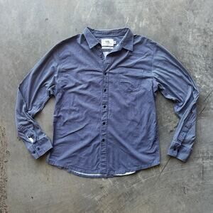 WRK Work Rest Karma The Reworked Shirt Men's XL/T Blue Long Sleeve Button Down